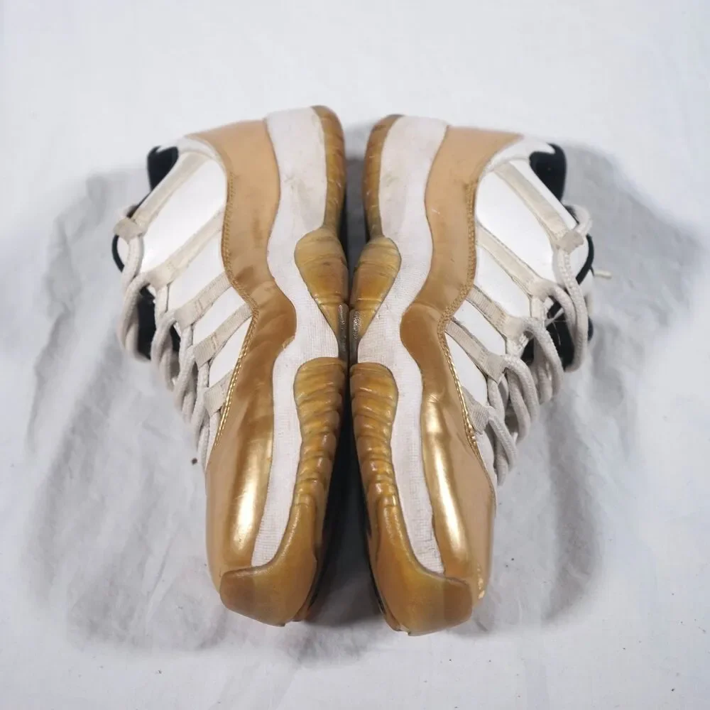 Air Jordan 11 Retro Low Closing Ceremony White Gold Black Men's 8.5 528895-103